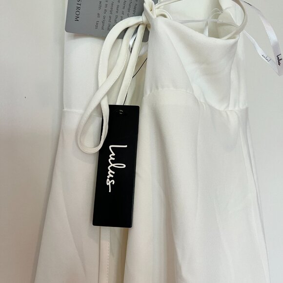 Lulu's Play on Curves Ivory Backless Dress NWT - Picture 12 of 14